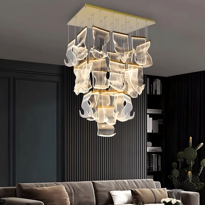 Hängelampe Treppenhaus | Wellenförmiges Design