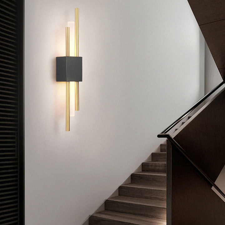 LED Wandleuchte | Schwarze & Goldene