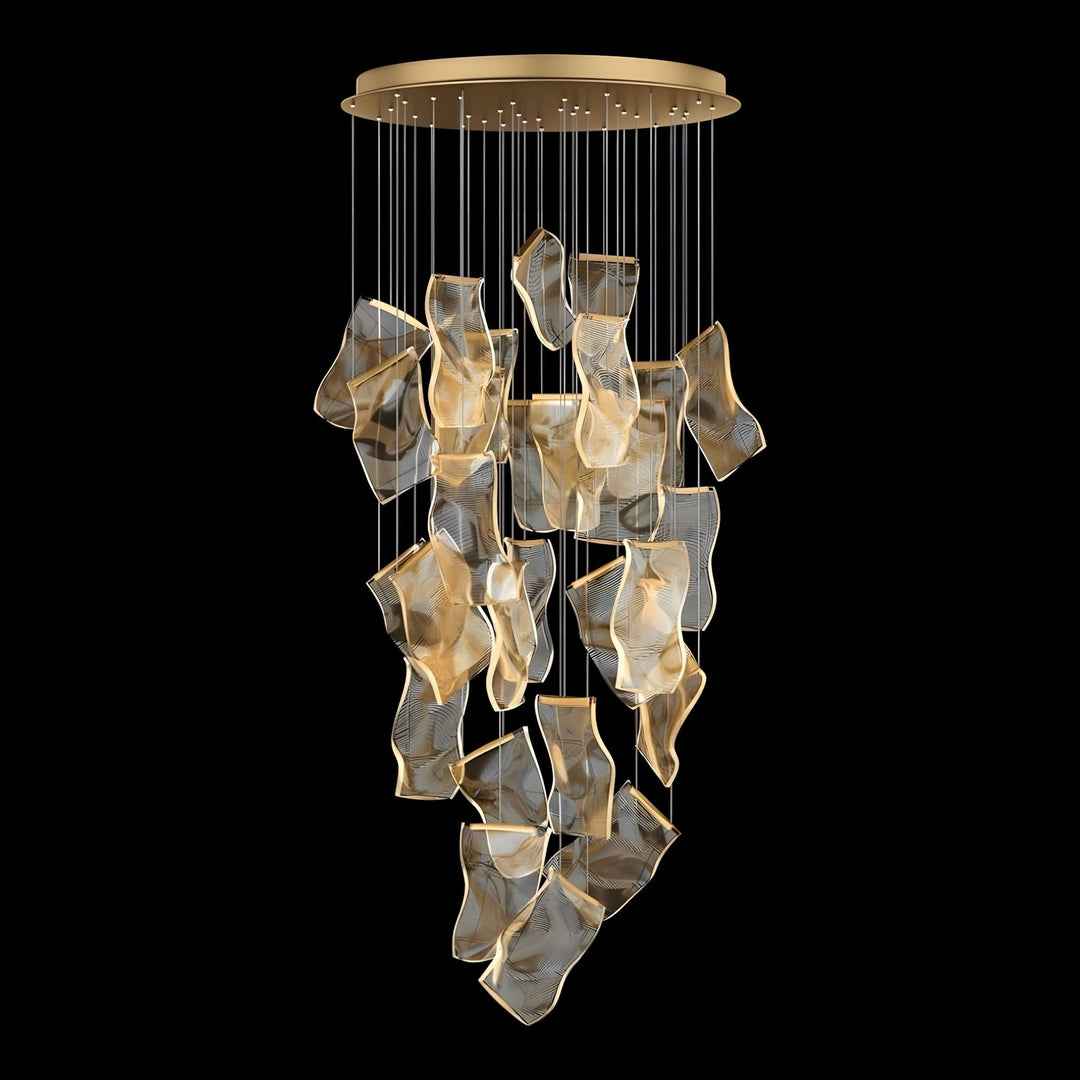Hängelampe Treppenhaus | Wellenförmiges Design