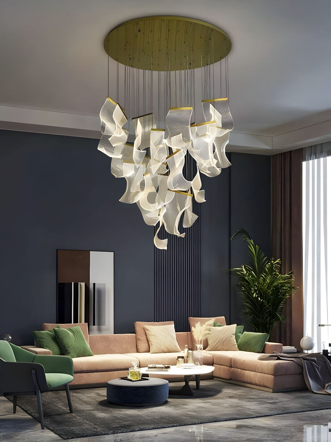 Hängelampe Treppenhaus | Wellenförmiges Design