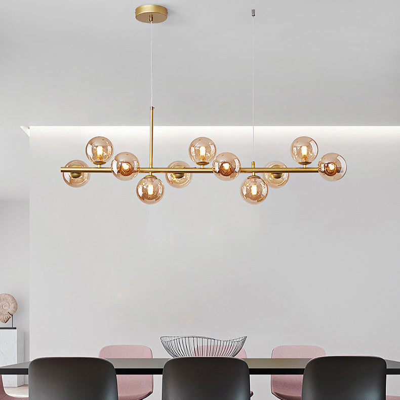 Esstisch Pendelleuchte | Elegantes Design aus Glas & Eisen