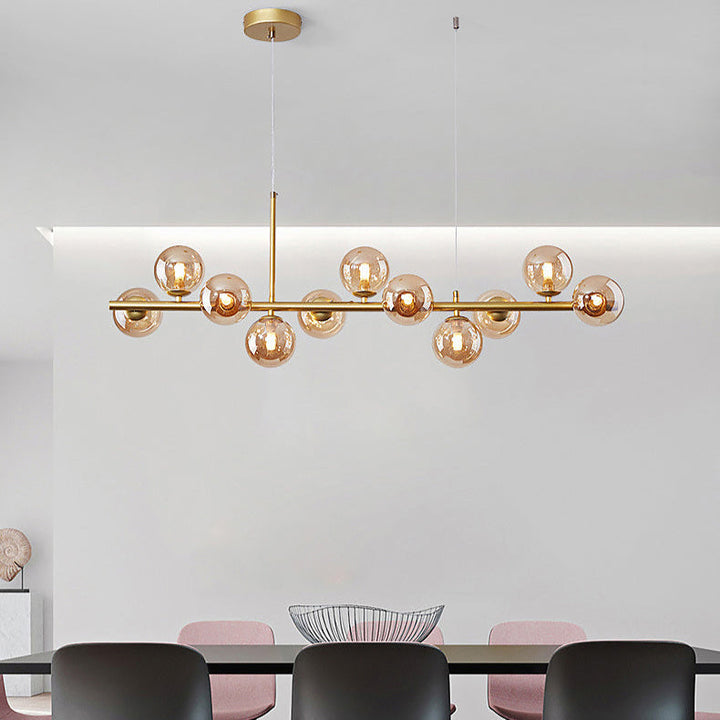 Esstisch Pendelleuchte | Elegantes Design aus Glas & Eisen