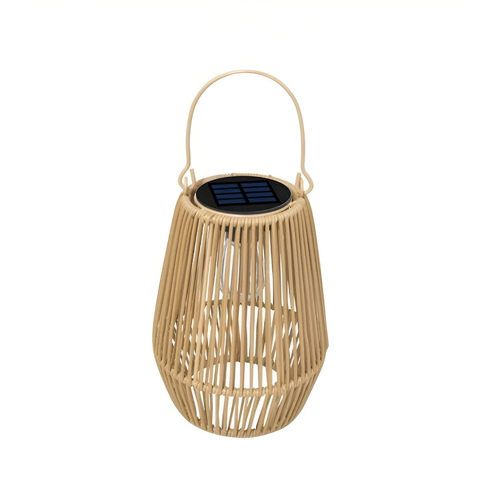 Solar Laterne Garten aus Rattan | Hängend mit Bambus Optik