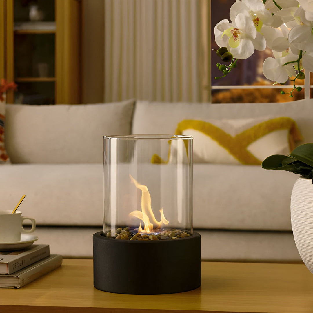 Tischfeuer | Eleganter Ethanol Tischkamin für drinnen & draußen