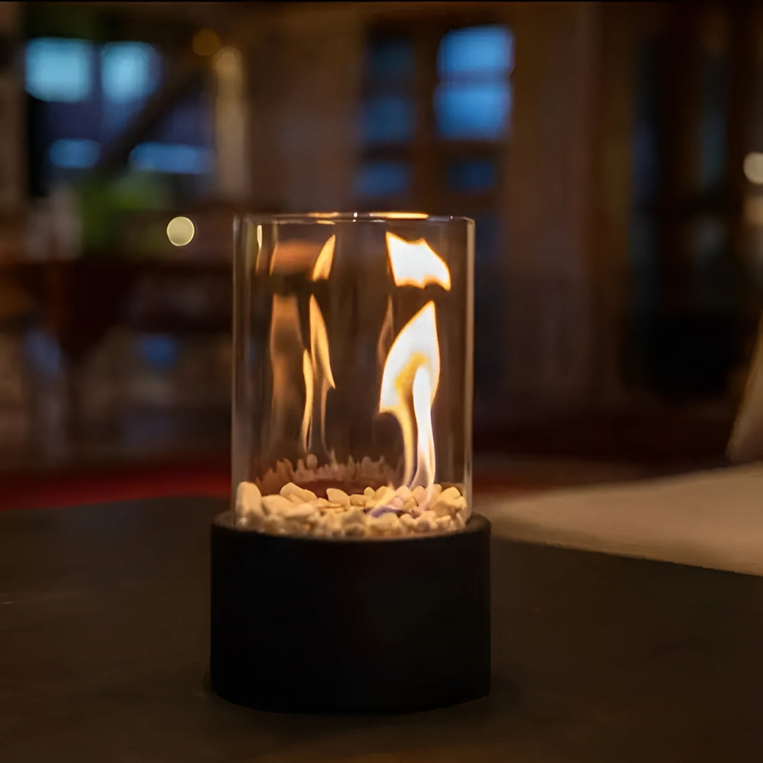 Tischfeuer | Eleganter Ethanol Tischkamin für drinnen & draußen