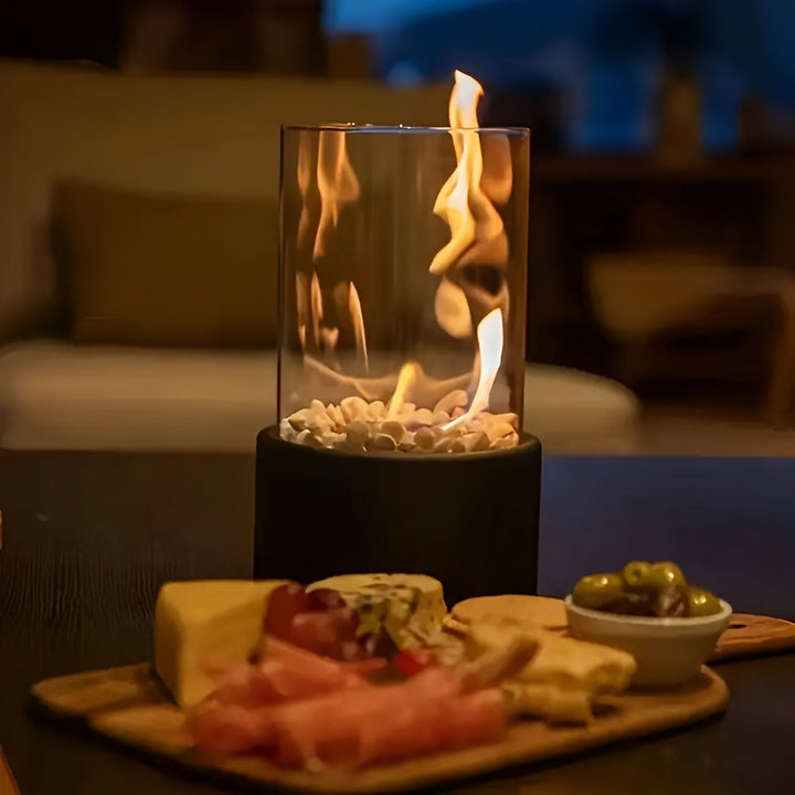 Tischfeuer | Eleganter Ethanol Tischkamin für drinnen & draußen