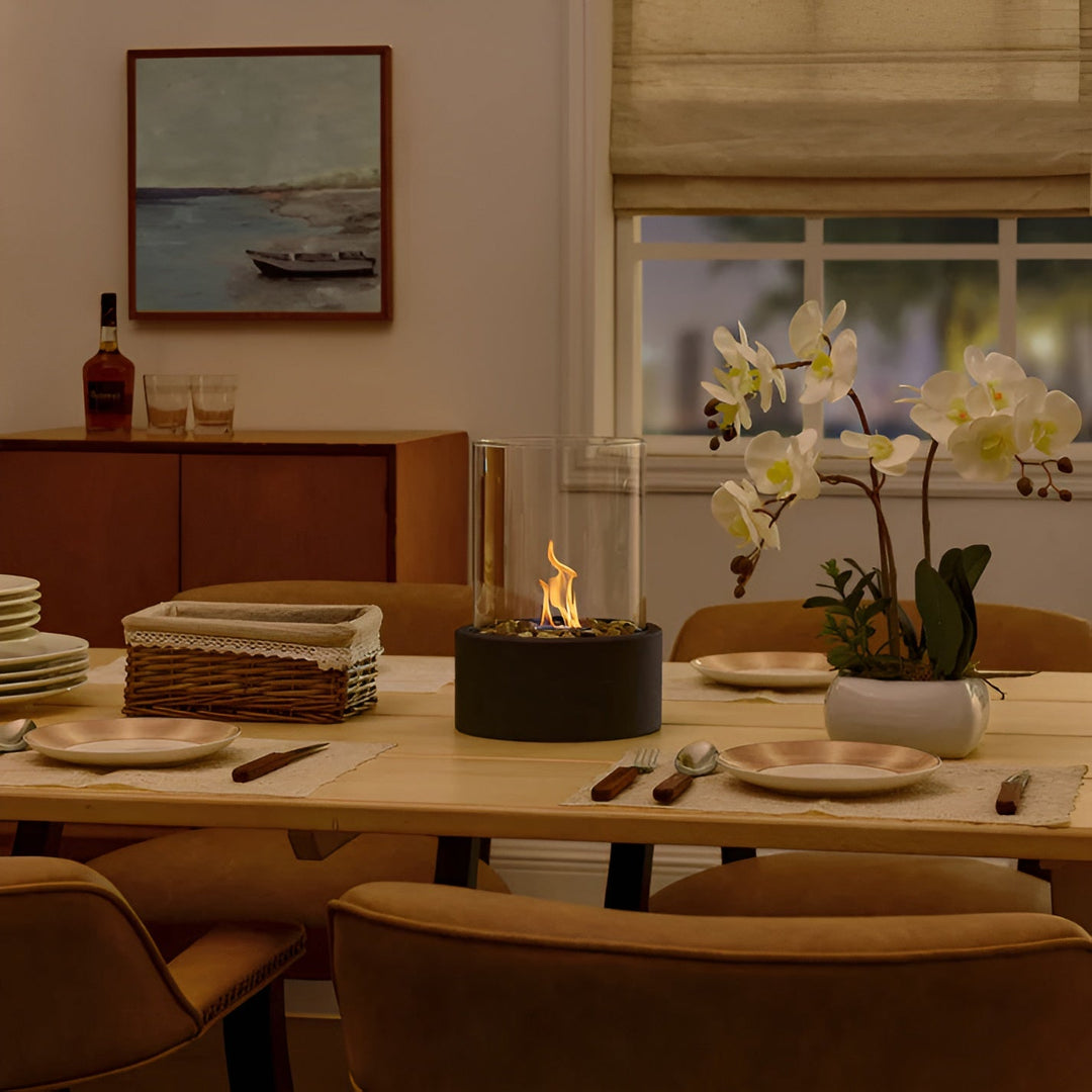 Tischfeuer | Eleganter Ethanol Tischkamin für drinnen & draußen