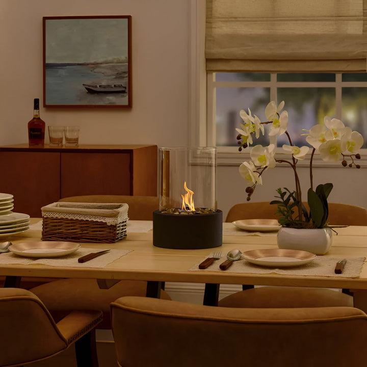 Tischfeuer | Eleganter Ethanol Tischkamin für drinnen & draußen