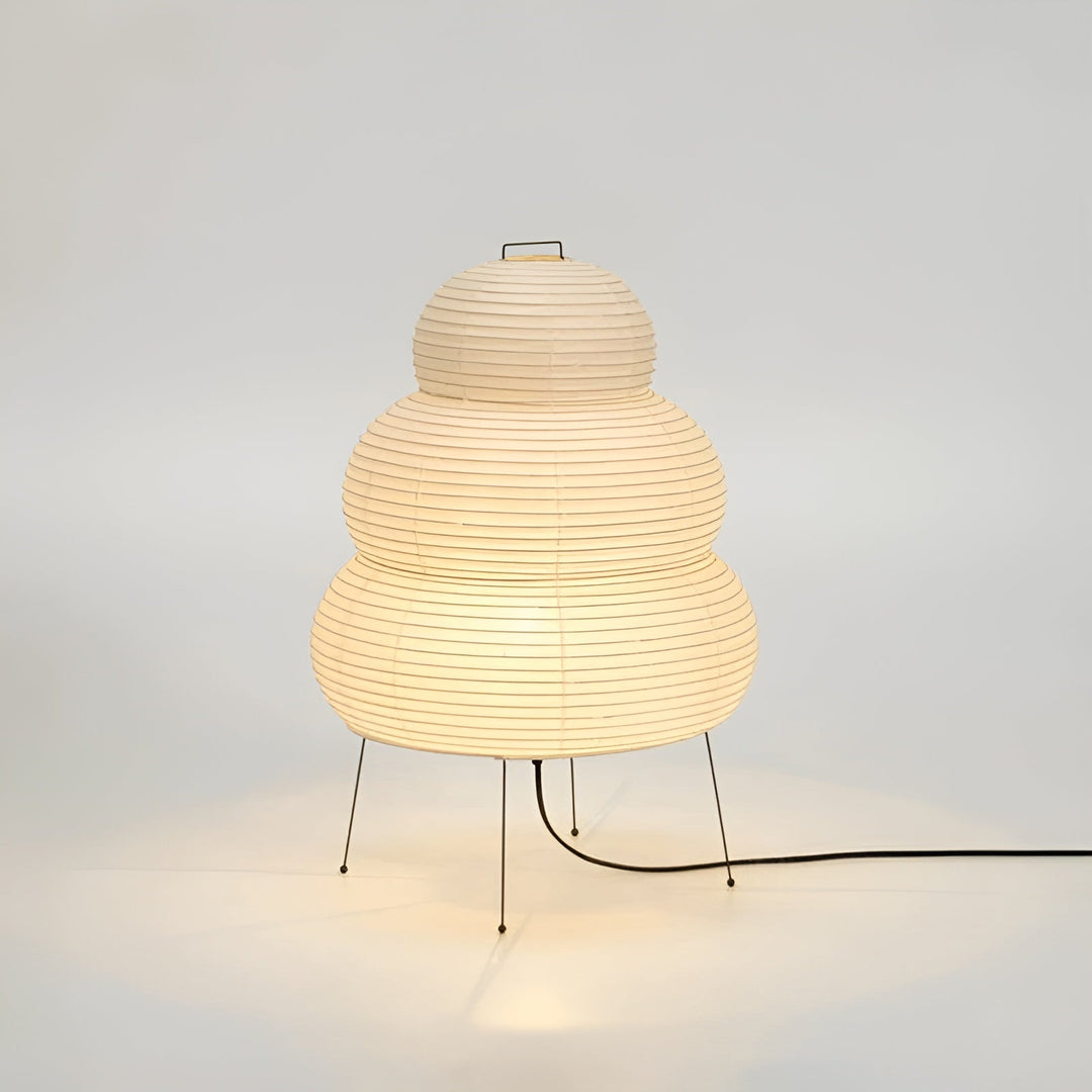 Reispapier Stehlampe im japanischen Stil | Rundschirm