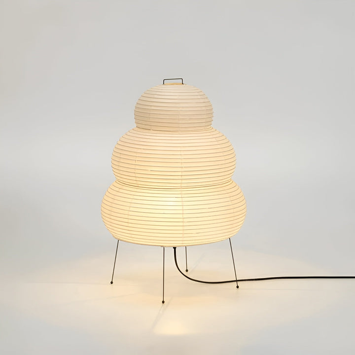 Reispapier Stehlampe im japanischen Stil | Rundschirm