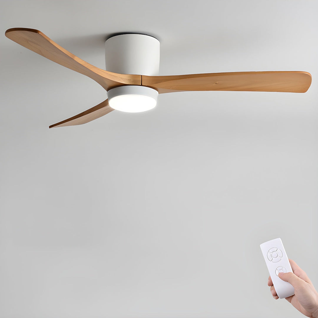 Deckenlampe Moderner mit LED-Licht & Holzflügeln