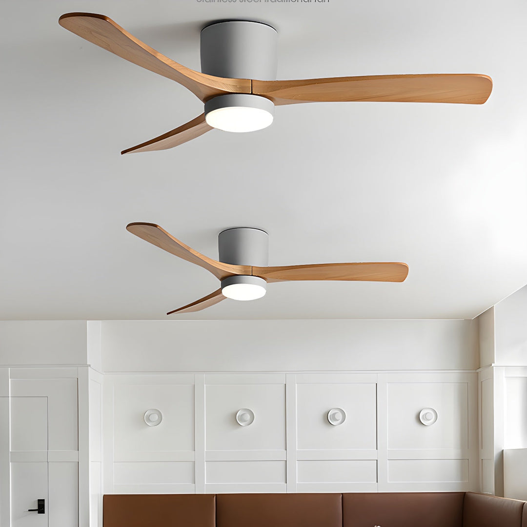 Deckenlampe Moderner mit LED-Licht & Holzflügeln