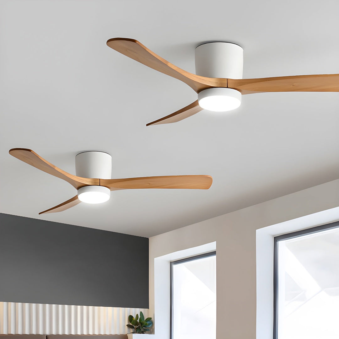Deckenlampe Moderner mit LED-Licht & Holzflügeln