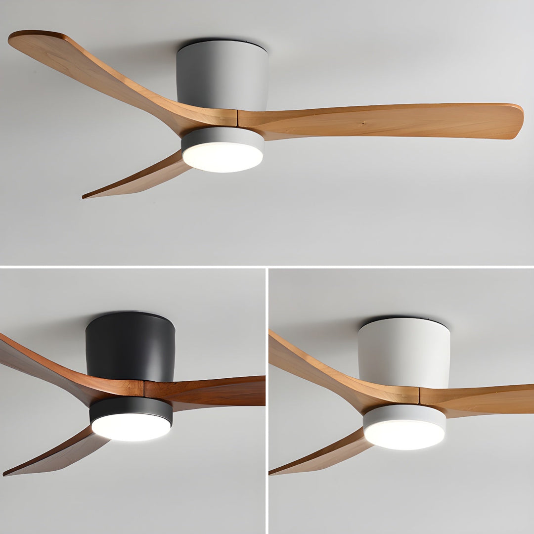 Deckenlampe Moderner mit LED-Licht & Holzflügeln
