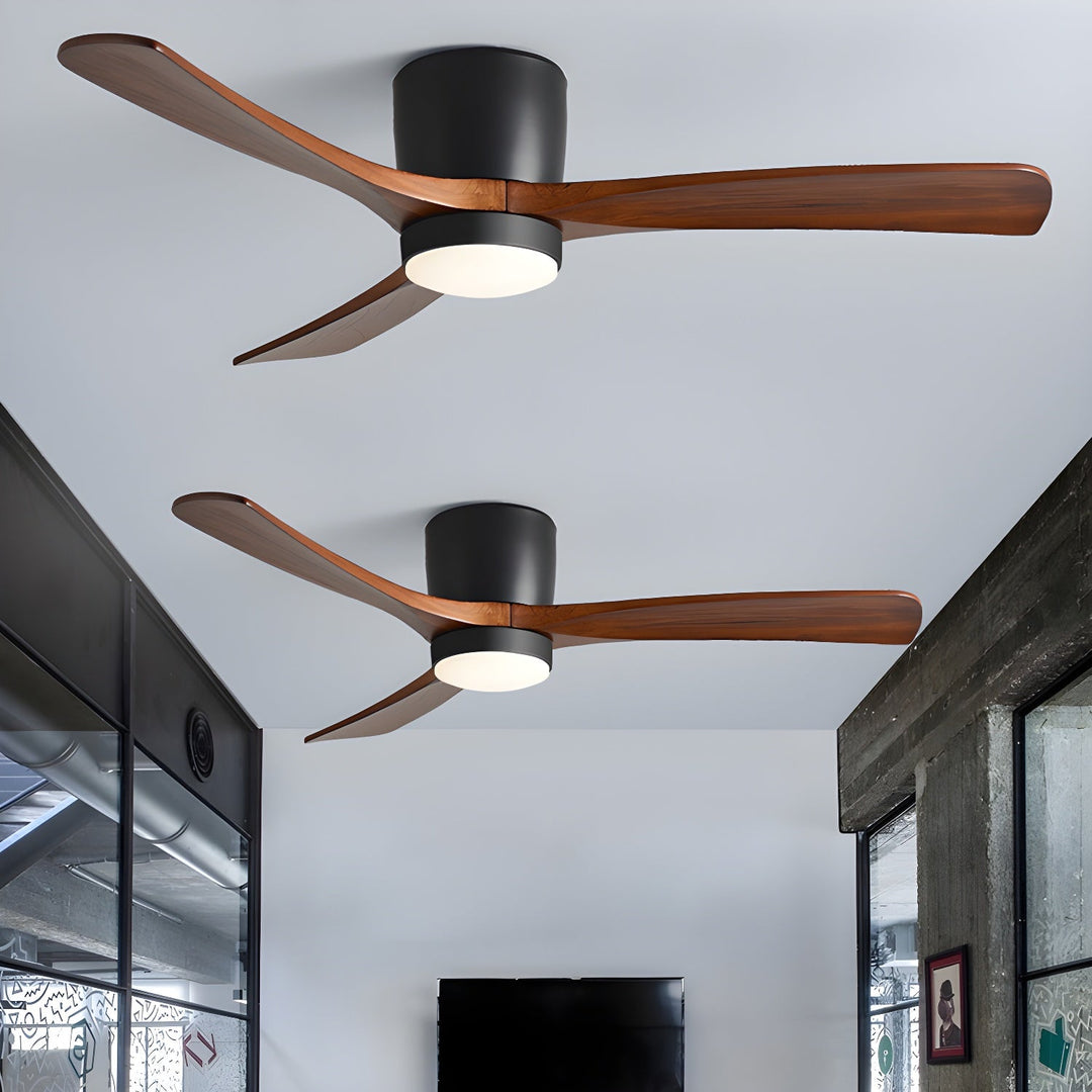 Deckenlampe Moderner mit LED-Licht & Holzflügeln