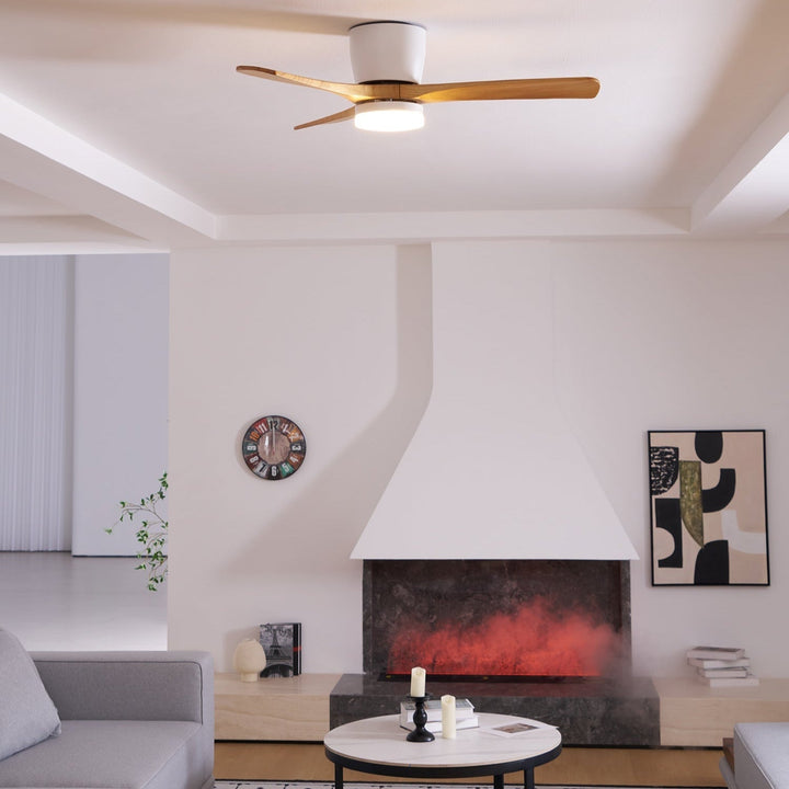 Deckenlampe Moderner mit LED-Licht & Holzflügeln