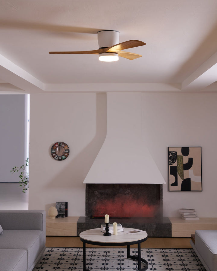 Deckenlampe Moderner mit LED-Licht & Holzflügeln