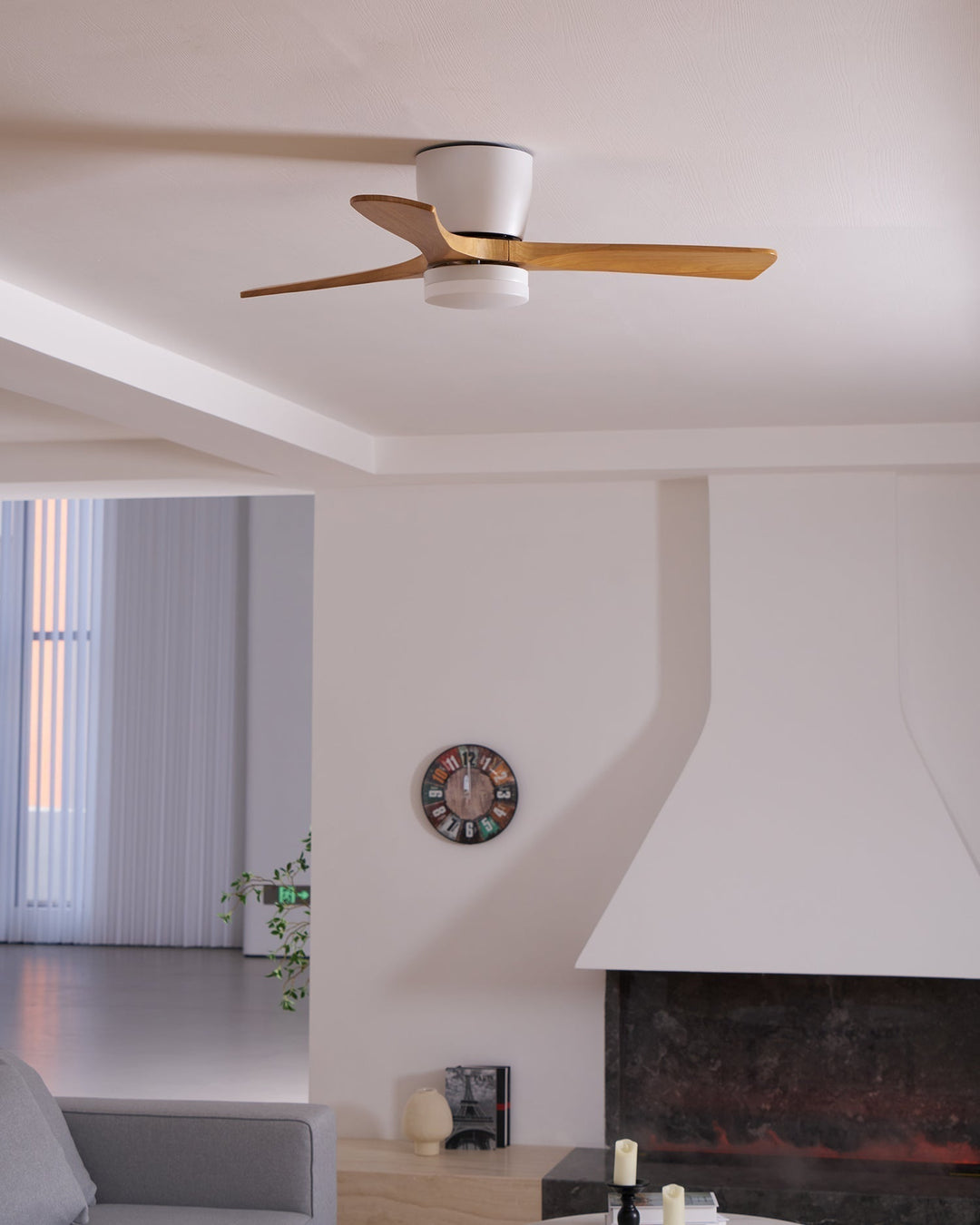 Deckenlampe Moderner mit LED-Licht & Holzflügeln