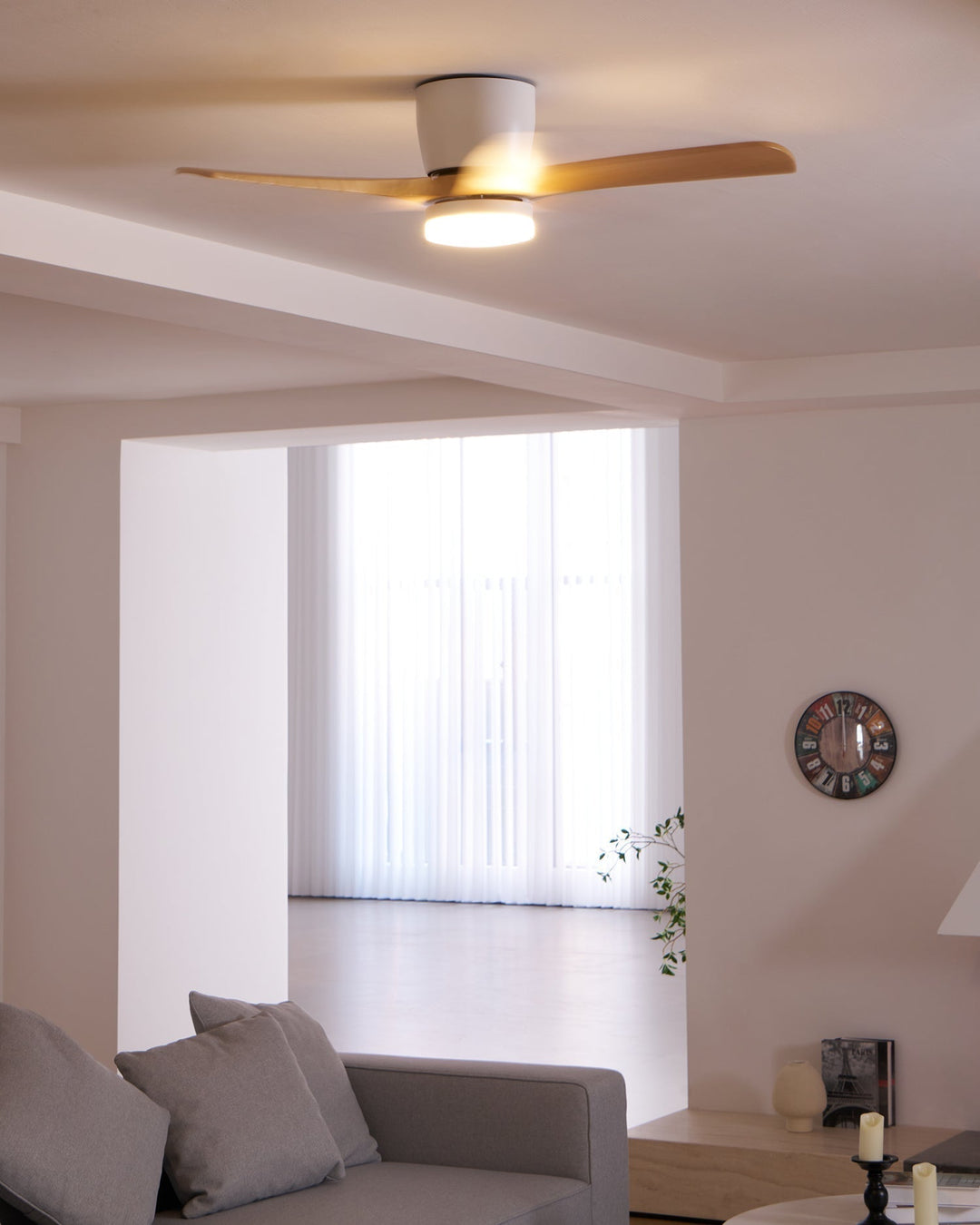 Deckenlampe Moderner mit LED-Licht & Holzflügeln