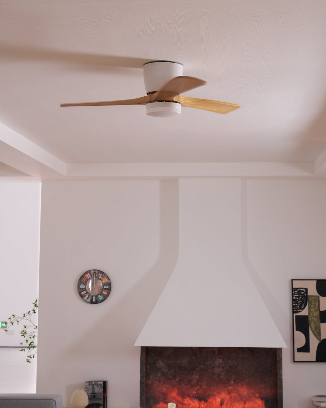 Deckenlampe Moderner mit LED-Licht & Holzflügeln