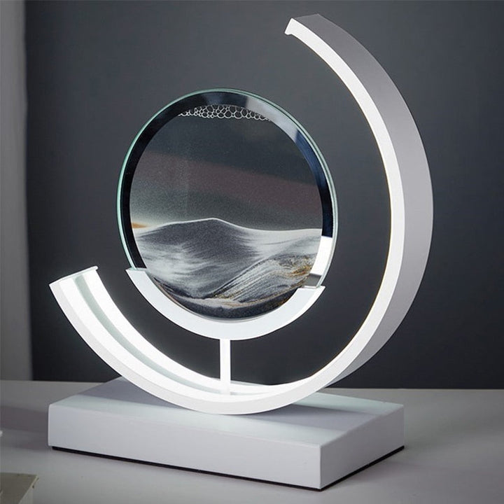 SandLandschaft Tischleuchte | Fließender Sand & LED Licht