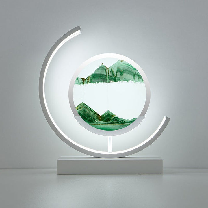 SandLandschaft Tischleuchte | Fließender Sand & LED Licht