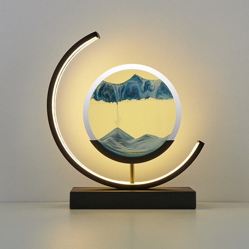SandLandschaft Tischleuchte | Fließender Sand & LED Licht