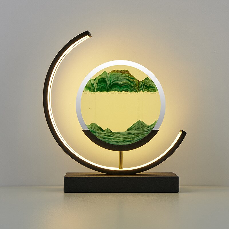 SandLandschaft Tischleuchte | Fließender Sand & LED Licht
