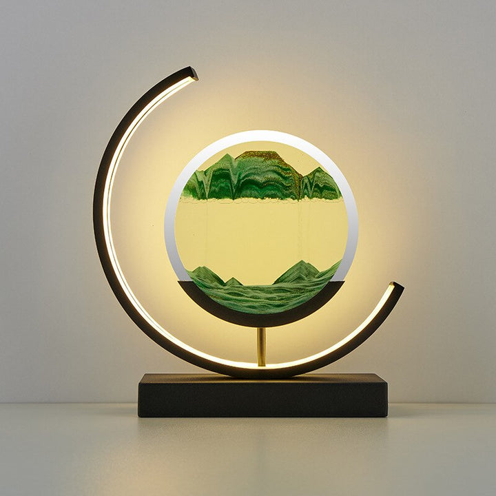 SandLandschaft Tischleuchte | Fließender Sand & LED Licht