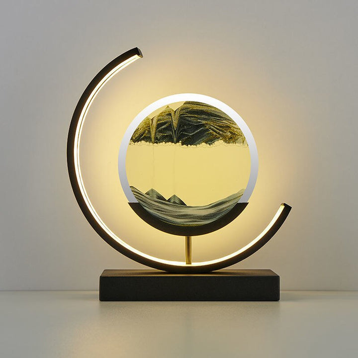 SandLandschaft Tischleuchte | Fließender Sand & LED Licht
