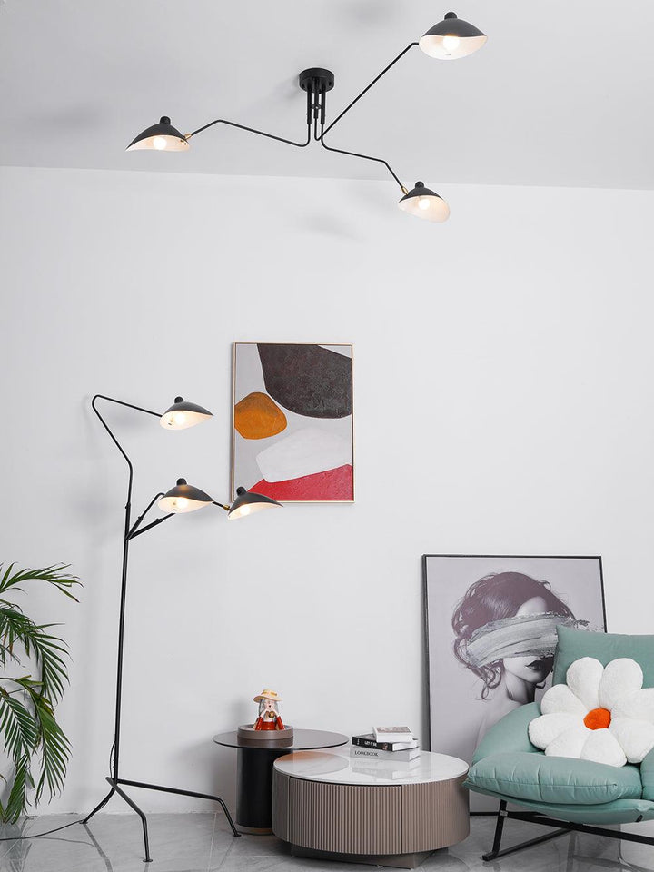 Deckenlampe Wohnzimmer | Verstellbare Arme & Skulpturales Design