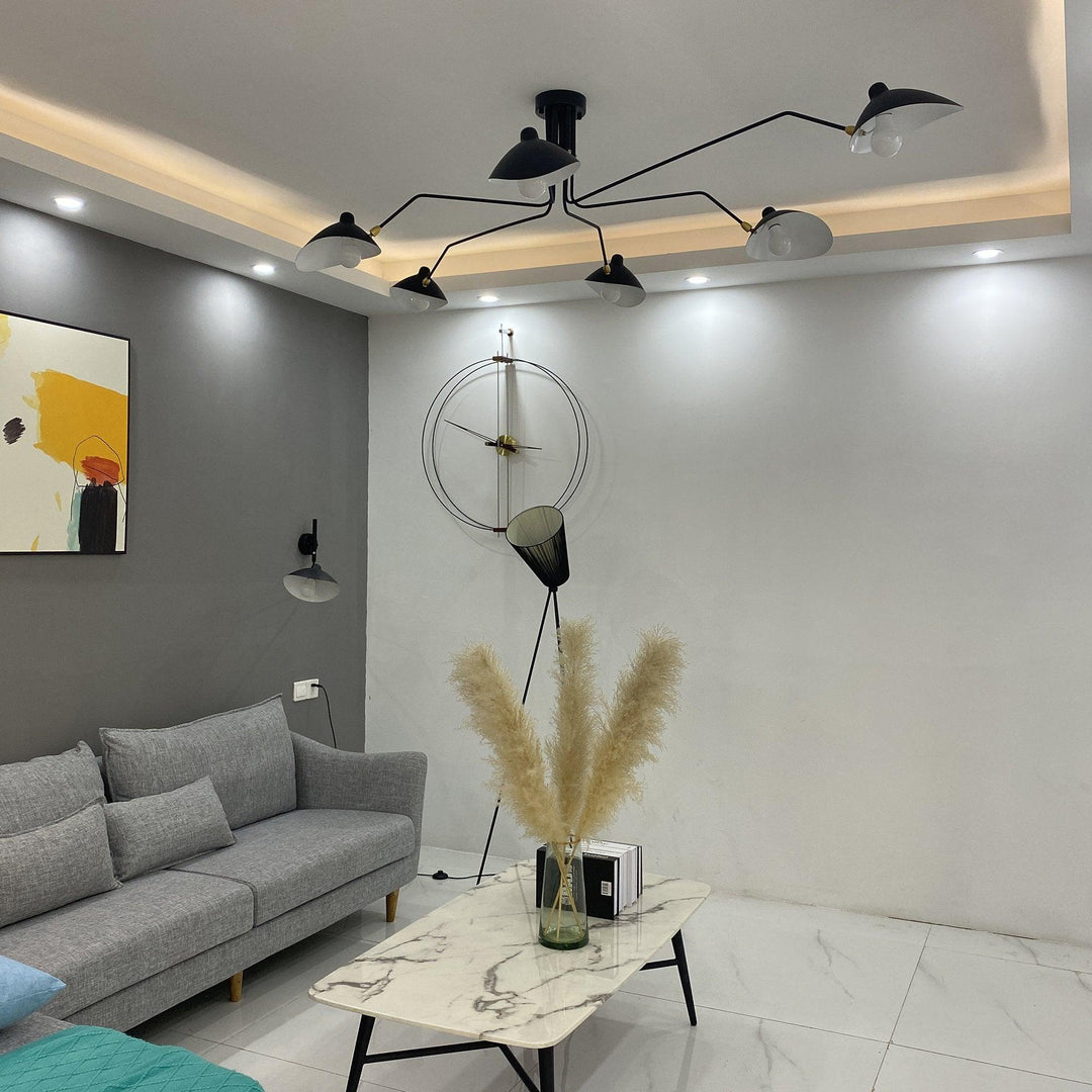 Deckenlampe Wohnzimmer | Verstellbare Arme & Skulpturales Design