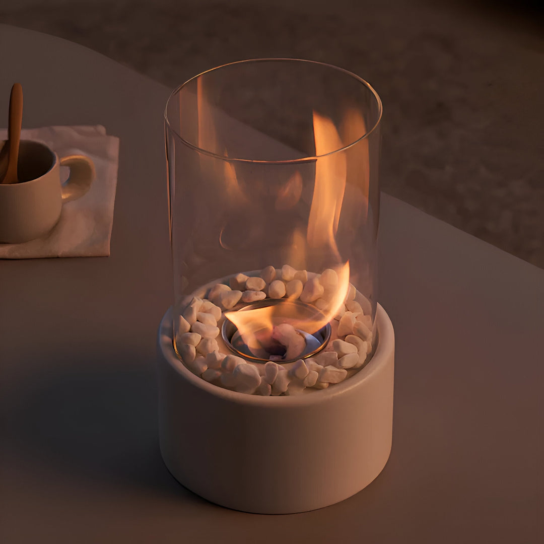 Tischfeuer | Eleganter Ethanol Tischkamin für drinnen & draußen