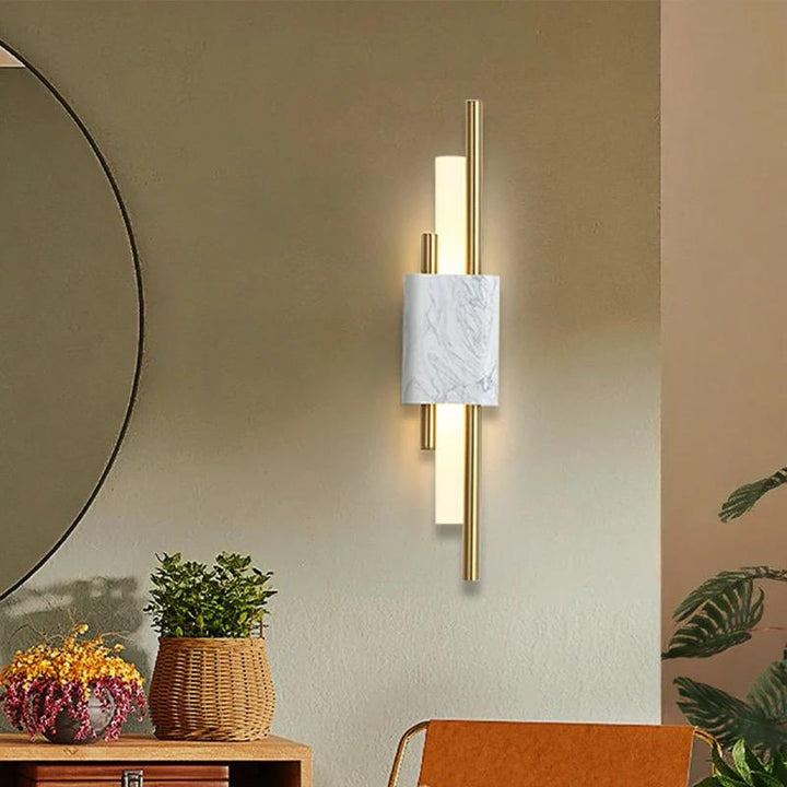 LED Wandleuchten mit Marmordesign | Stilvoll