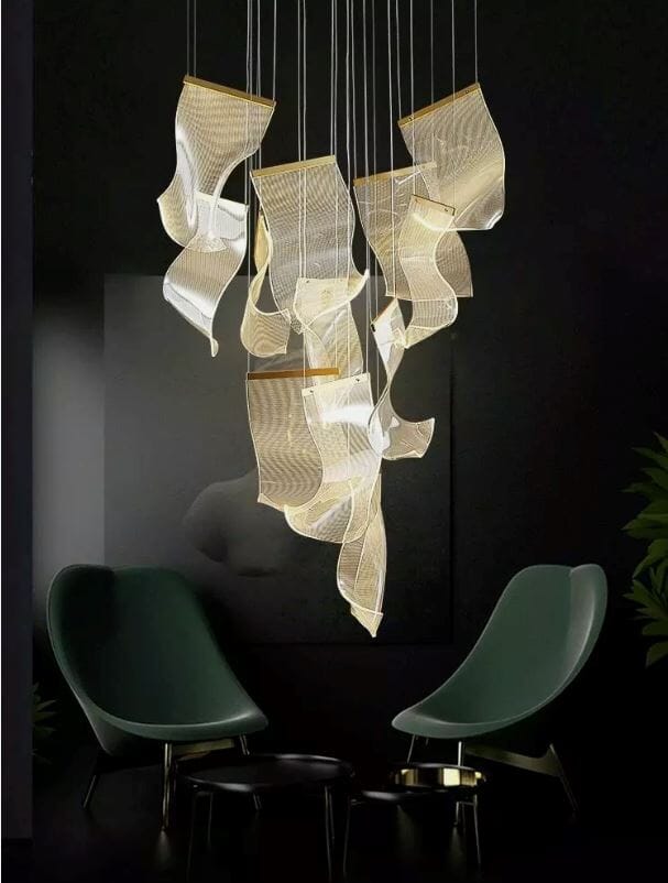 Hängelampe Treppenhaus | Wellenförmiges Design