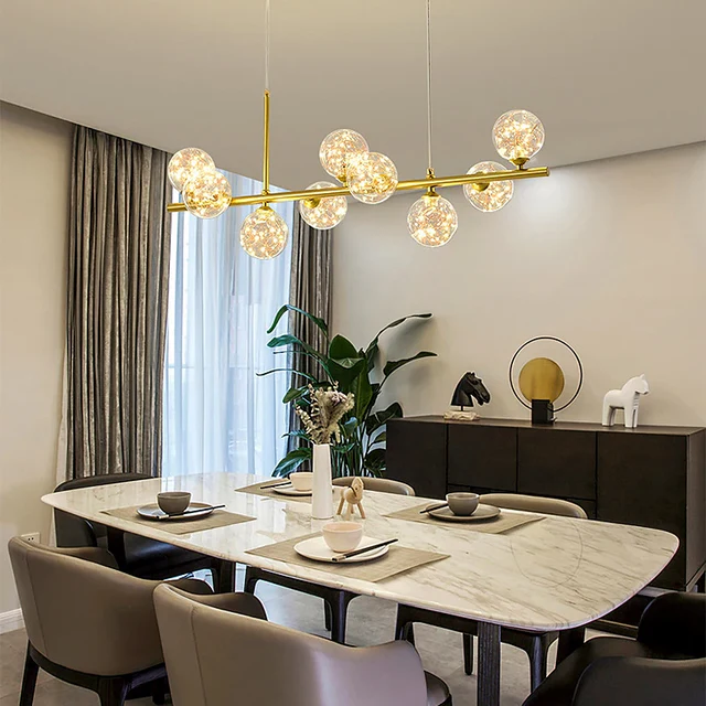 Esstisch Pendelleuchte | Elegantes Design aus Glas & Eisen