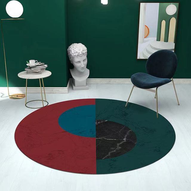 Runder Teppich Wohnzimmer | Runder, rutschfester
