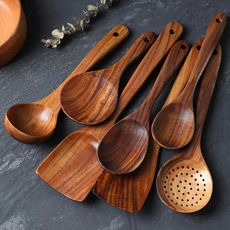 Küchenutensilien Set aus Holz | 7-teiliges Design