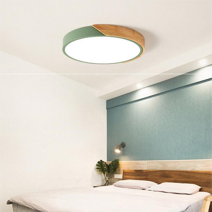 Led Deckenleuchte Wohnzimmer | Holz und Rund