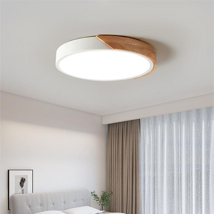 Led Deckenleuchte Wohnzimmer | Holz und Rund