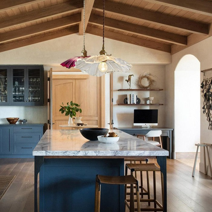 Pendant lamp with flower shade | Decorative design