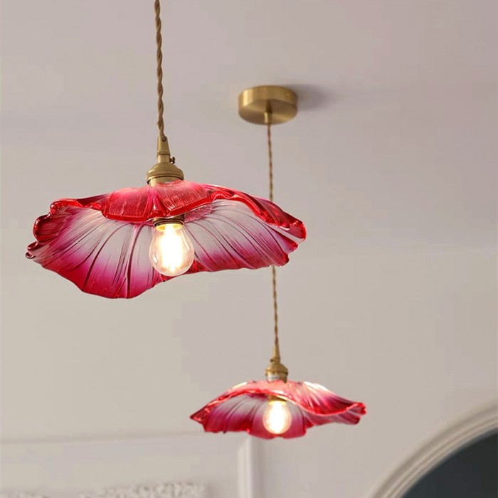 Pendant lamp with flower shade | Decorative design