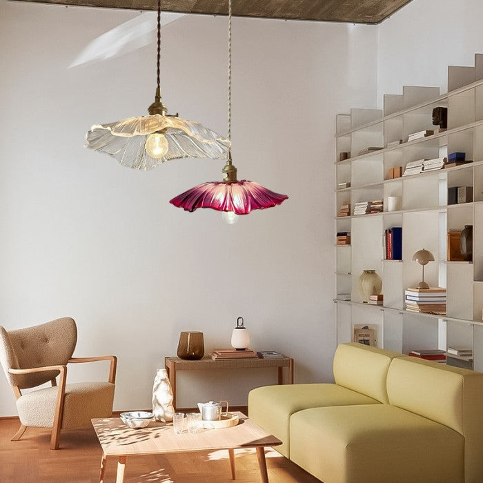Pendant lamp with flower shade | Decorative design