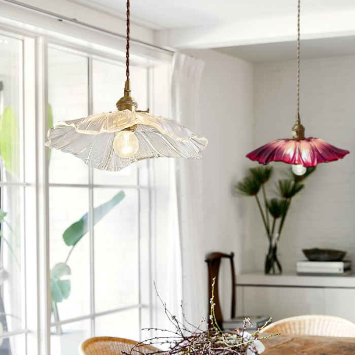 Pendant lamp with flower shade | Decorative design