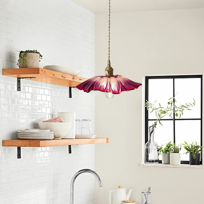 Pendant lamp with flower shade | Decorative design