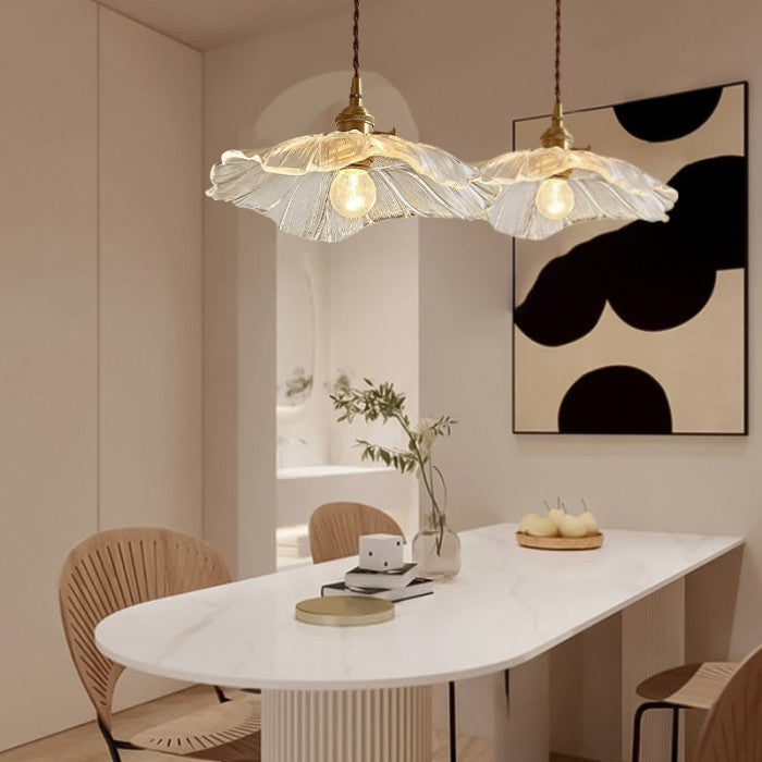 Pendant lamp with flower shade | Decorative design