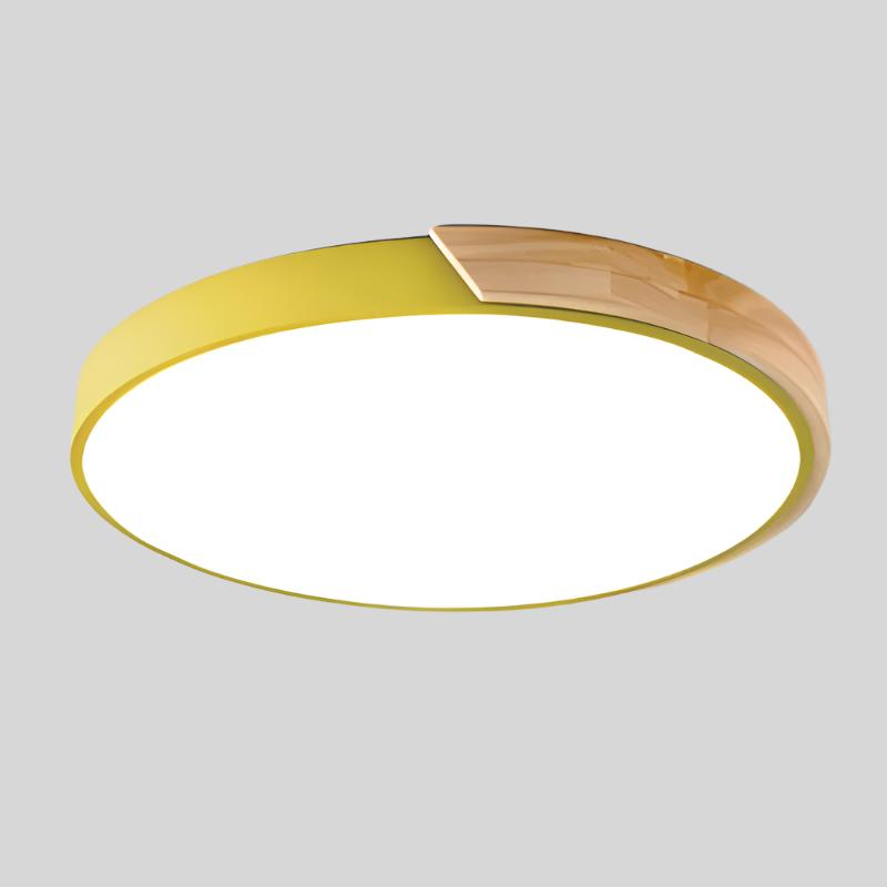 Led Deckenleuchte Wohnzimmer | Holz und Rund